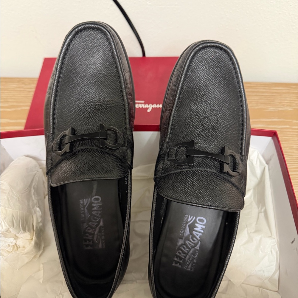 Salvatore Ferragamo Men's Classic Black Slip-Ons